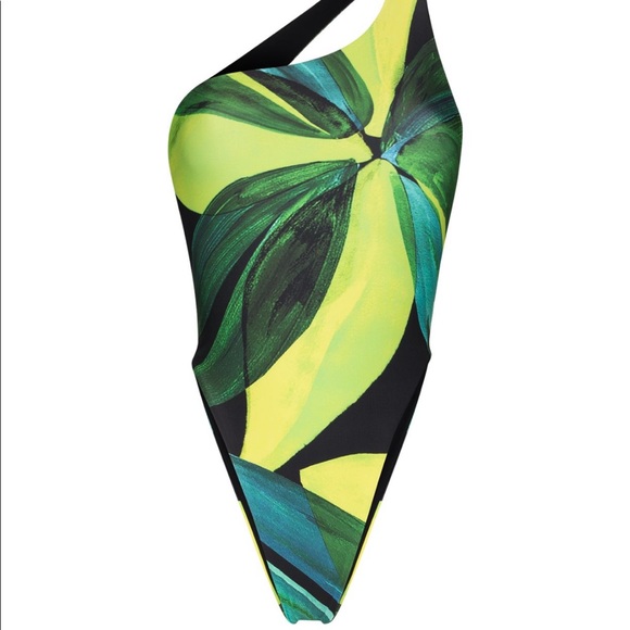 Louisa Ballou Plunge Floral Print Swimsuit - Picture 3 of 6